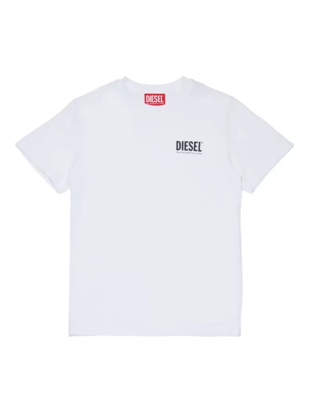 Детская футболка Diesel Kids с логотипом, белая