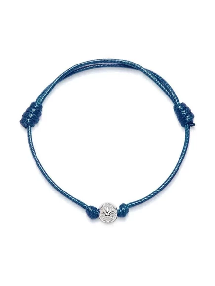 Мужской браслет Nialaya Jewelry шнуровый, синий