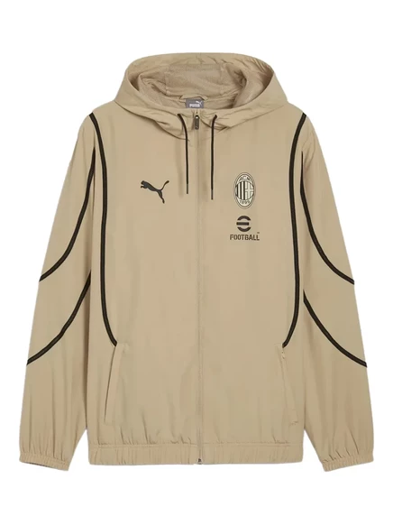 Мужская предматчевая куртка Puma AC Milan, бежевая