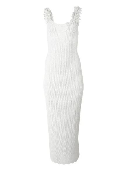 Женское платье миди Carolina Herrera с бретелями, белое
