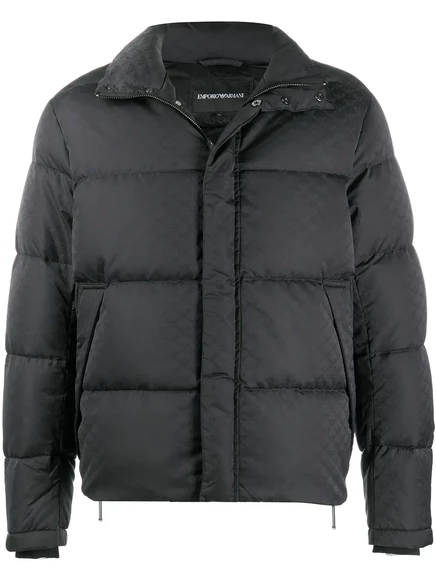 Мужской пуховик Emporio Armani, жаккард, черный (2)
