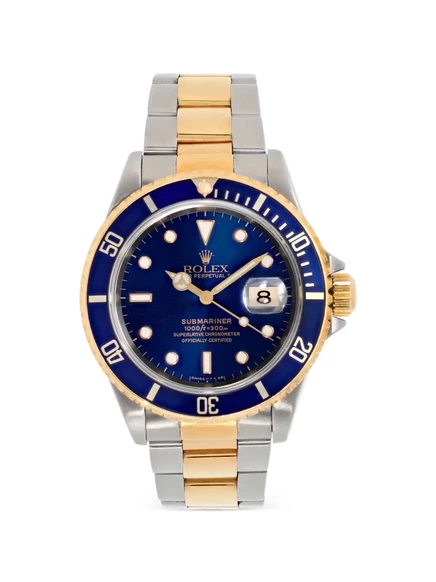 Часы Rolex Submariner 40 мм из 18‑каратного золота, синие