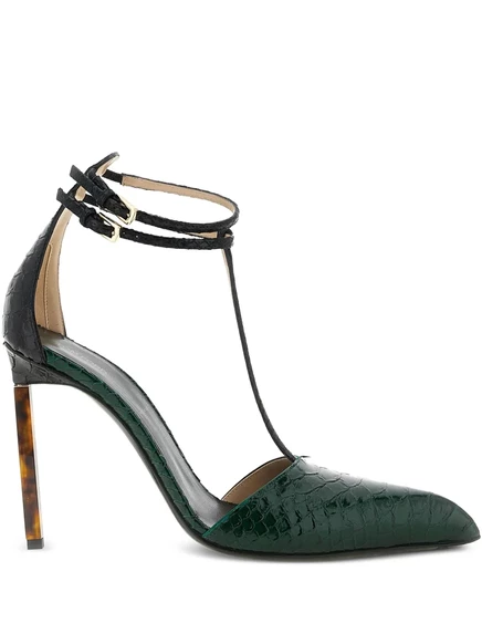 Женские туфли-лодочки Tom Ford T-strap 105 мм, зеленые