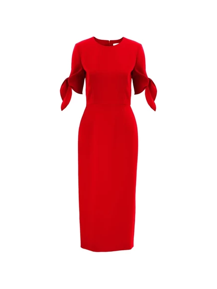 Женское миди-платье Carolina Herrera с завязками, красное