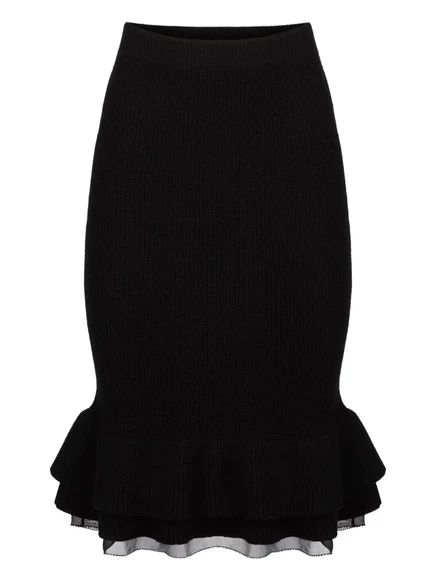 Женская юбка Nina Ricci, трикотажная, черная