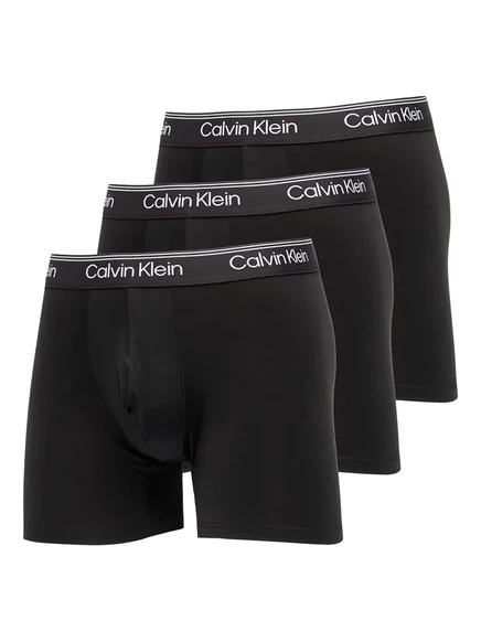Мужские трусы Calvin Klein Underwear с логотипом на поясе, черные, 3 шт
