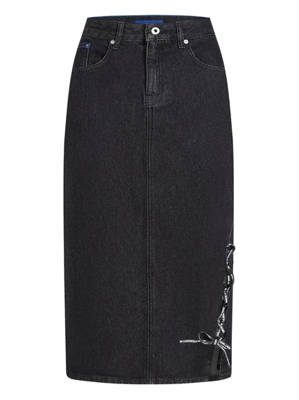 Женская юбка Karl Lagerfeld Jeans со шнуровкой, черная