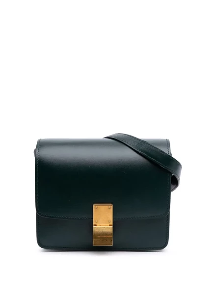 Женская сумка Celine Pre-Owned Classic Box кроссбоди, зеленая