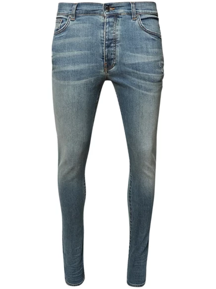 Мужские джинсы Amiri облегающие низкой посадки, синие