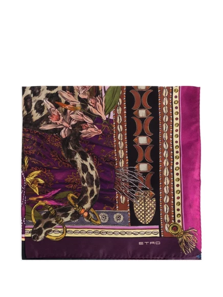 Женский шарф Etro с принтом, фиолетовый