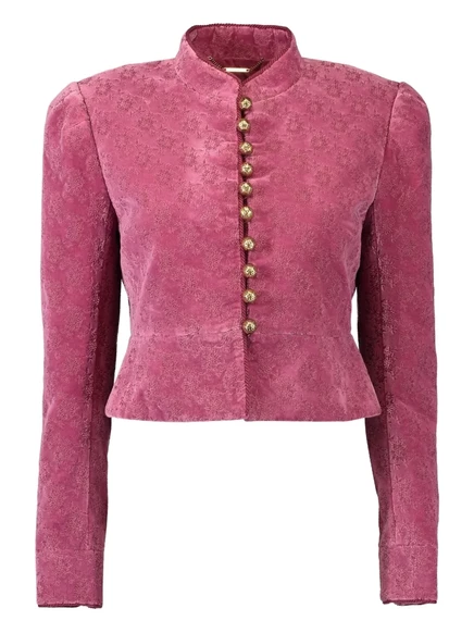 Укороченный жакет из бархата Chloé pink