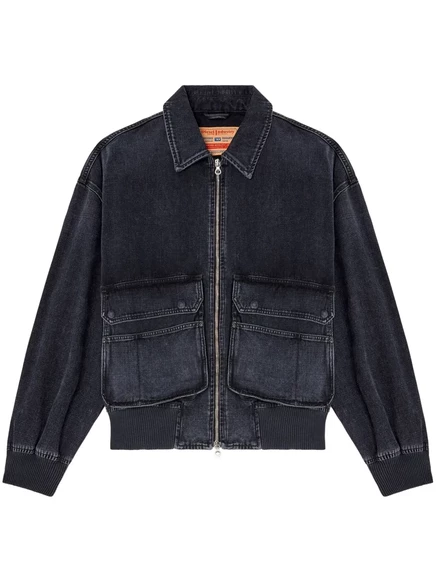 Унисекс джинсовая куртка Diesel D-Kurz, черная