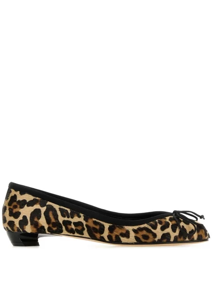 Женские балетки Alexander McQueen Armadillo леопардовые