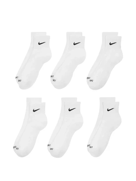Мужские укороченные носки Nike Everyday Plus Cushion, 6 пар, белые