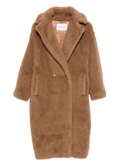 Плюшевое двубортное пальто Max Mara neutrals