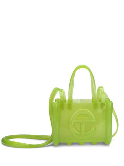 Сумка-тоут Melissa x Telfar medium Jelly с ремнём, лайм