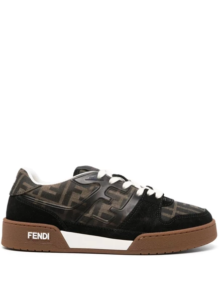 Женские кроссовки Fendi Zucca монограмма, черные