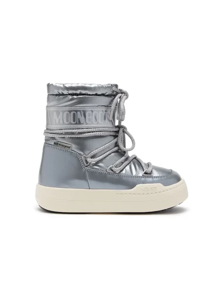 Детские снежные сапоги Moon Boot Kids Park на танкетке, серые