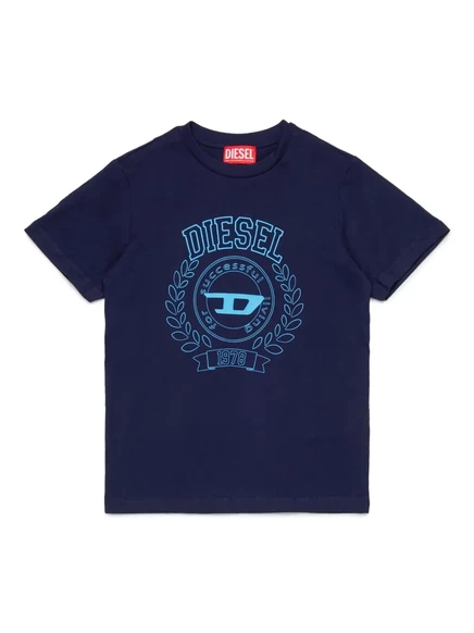 Детская футболка Diesel Kids с логотипом, синяя