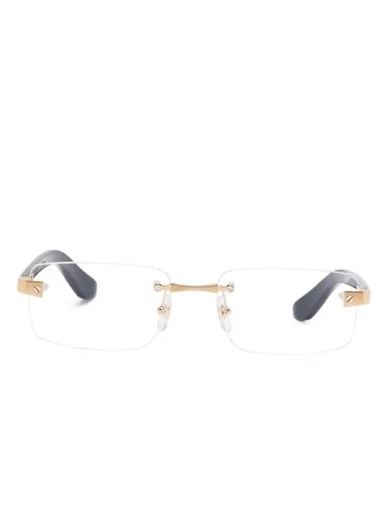 Мужские очки Cartier Eyewear прямоугольная оправа, черные