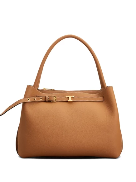 Женская сумка-тоут Tod's T Timeless маленькая, коричневая