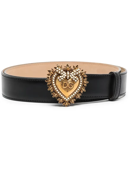 Женский кожаный ремень Dolce & Gabbana Devotion, черный