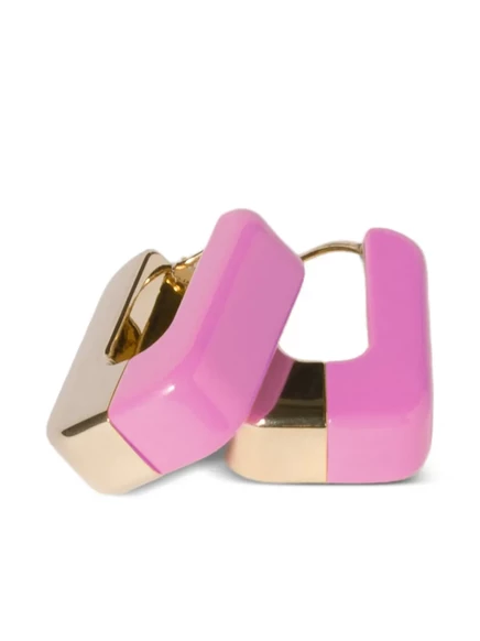 Женские эмалевые серьги Miu Miu, розовые