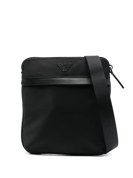 Мужская сумка через плечо Emporio Armani с логотипом, черная