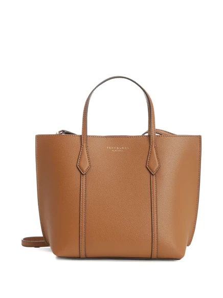 Маленькая кожаная сумка Tory Burch из кожи Перри brown