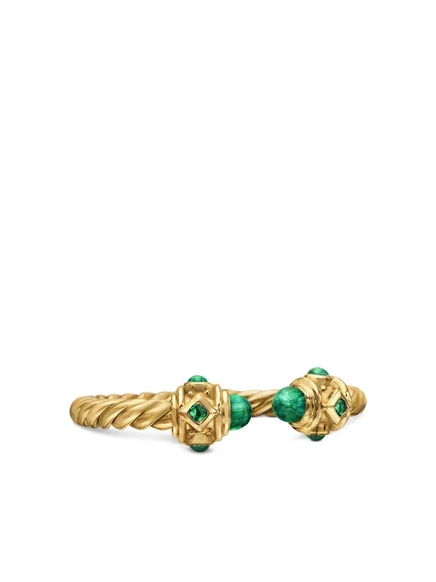 Кольцо David Yurman Renaissance 18kt, изумруд 2,3мм, золотое