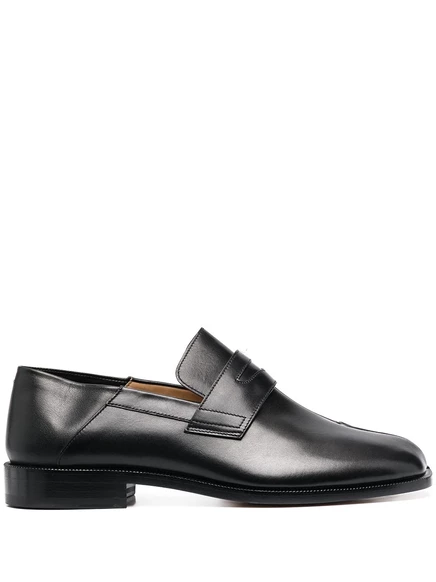 Кожаные мокасины Maison Margiela Tabi black