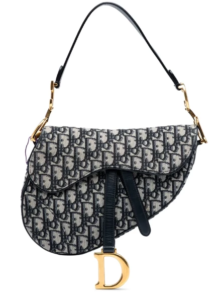 Женская сумка-седло Dior Pre-Owned 2019, синяя