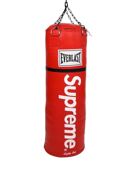 Боксерская груша Supreme x Everlast кожаная, красная