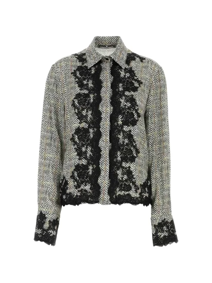 Женская рубашка Ermanno Scervino в клетку, серая