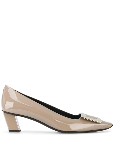 Туфли-лодочки Roger Vivier Belle с пряжкой 45 мм neutrals