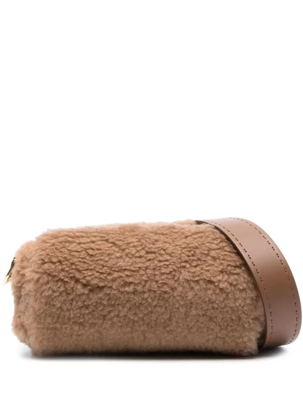 Маленькая плюшевая сумка Max Mara через плечо brown