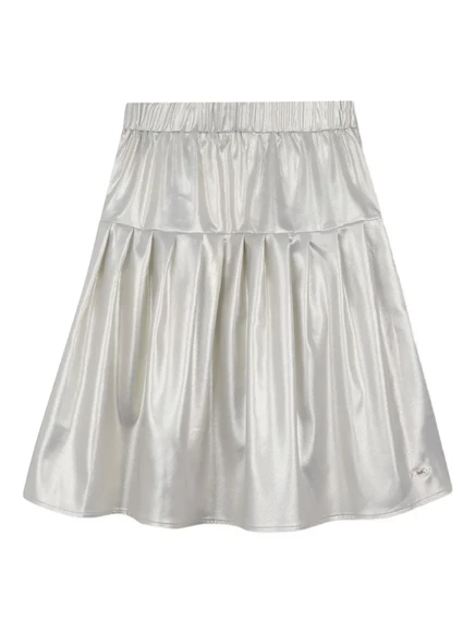 Детская юбка Michael Kors Kids плиссированная, серебристая