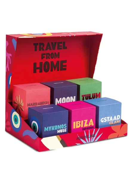 Набор свечей Assouline Travel From Home 6 шт, разноцветные