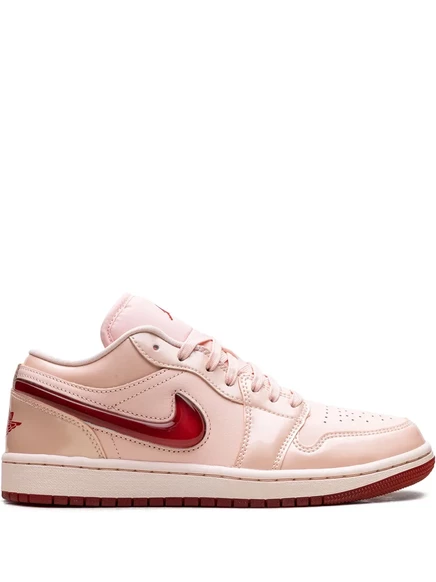 Женские кроссовки Jordan 1 Low «Patent Valentine's Day», розовые