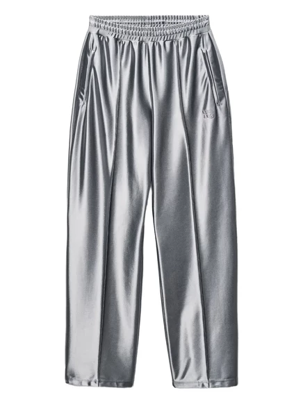 Атласные спортивные брюки Alexander Wang silver