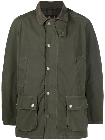 Мужская рубашка-куртка barbour с отложным воротником, хаки