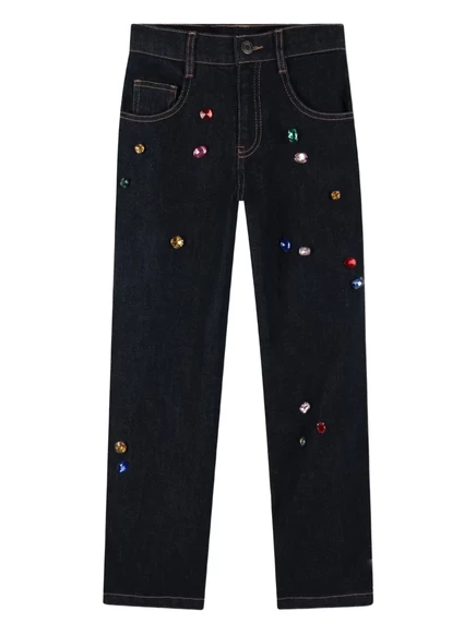 Детские джинсы Marc Jacobs с украшениями из денима blue