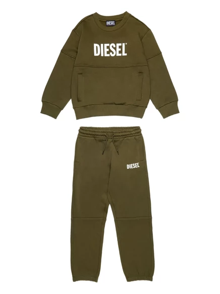 Детский костюм Diesel Kids с логотипом, оливковый