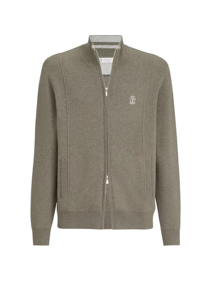 Мужской кардиган Brunello Cucinelli из кашемира, зеленый