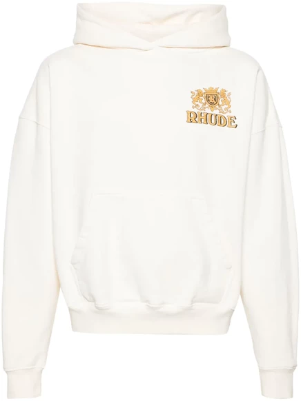 Хлопчатобумажная толстовка с капюшоном RHUDE Cresta Cigar white