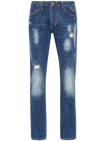 Мужские джинсы Philipp Plein Lion Circus, темно-синие
