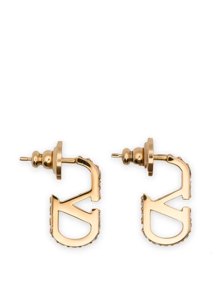 Серьги Valentino Garavani с кристаллами, золотистые