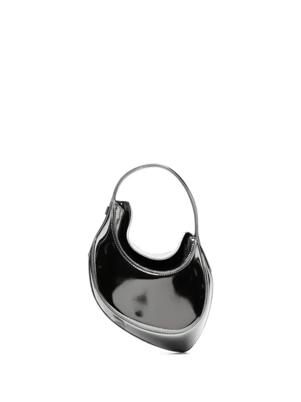 Женская мини-сумка Mugler Spiral Curve 02, серебристая