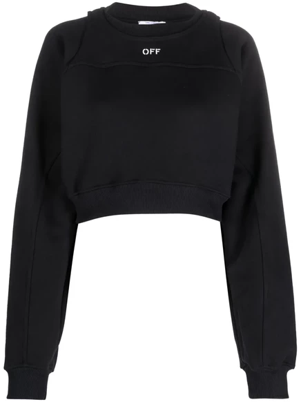 Женский свитшот Off-White с логотипом, черный