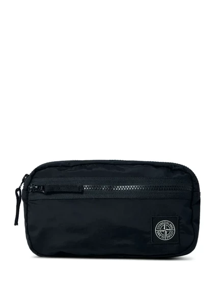 Мужская поясная сумка Stone Island с логотипом, черная